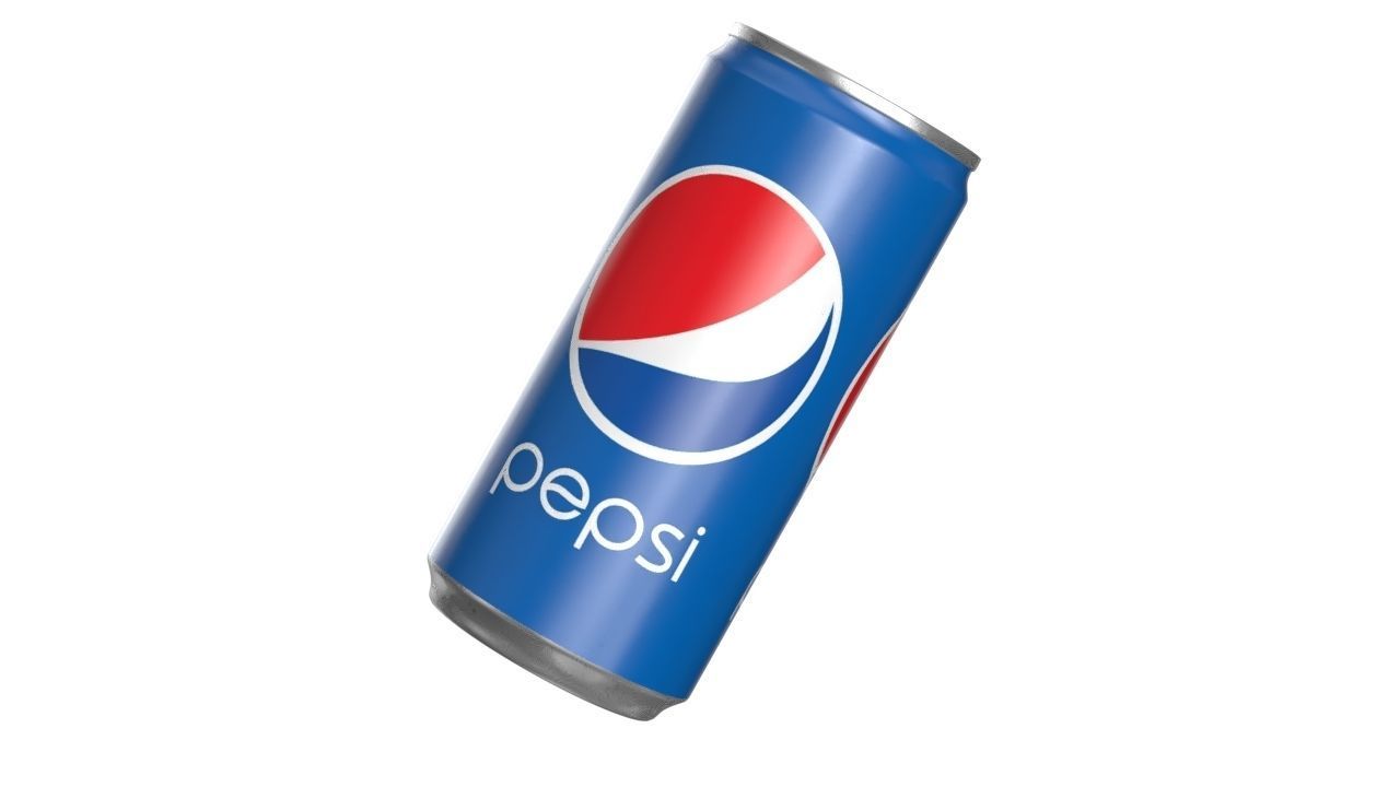 Pepsi Drink Can Slim 190ml 01 Low-poly 3D model_9