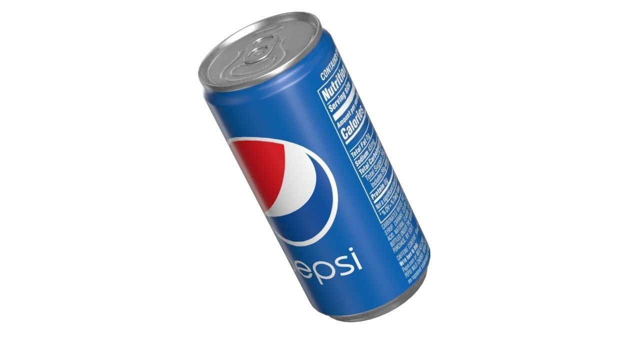 Pepsi Drink Can Slim 190ml 01 Low-poly 3D model_13