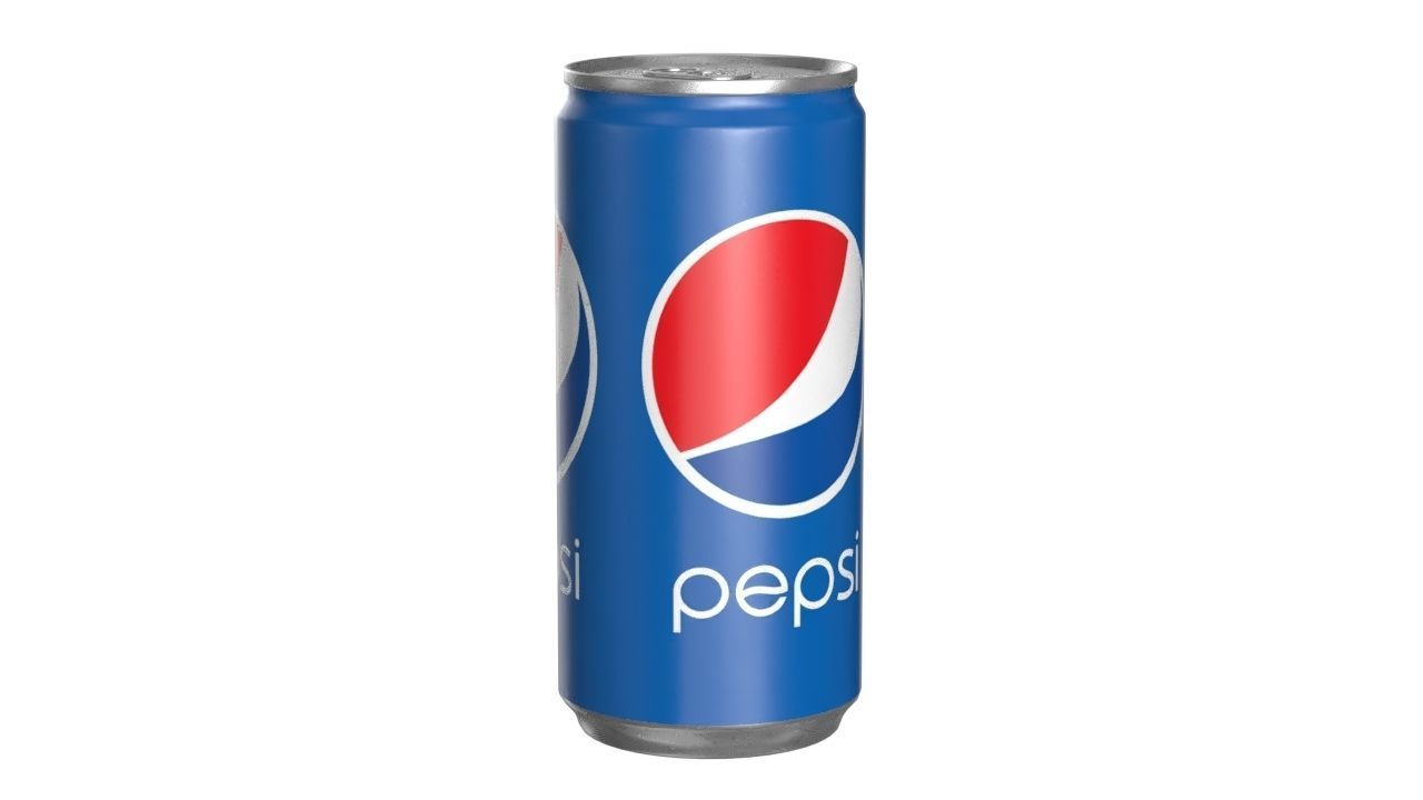 Pepsi Drink Can Slim 190ml 01 Low-poly 3D model_5