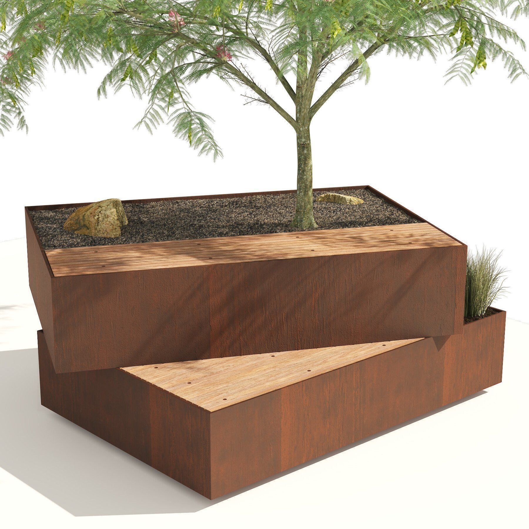 Contemporary Park and Plaza Furnishings 3D Model Collection_36