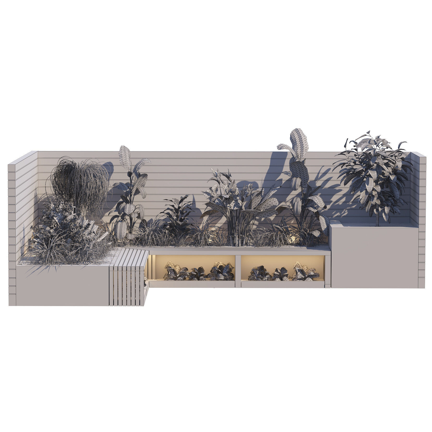 Contemporary Park and Plaza Furnishings 3D Model Collection_30