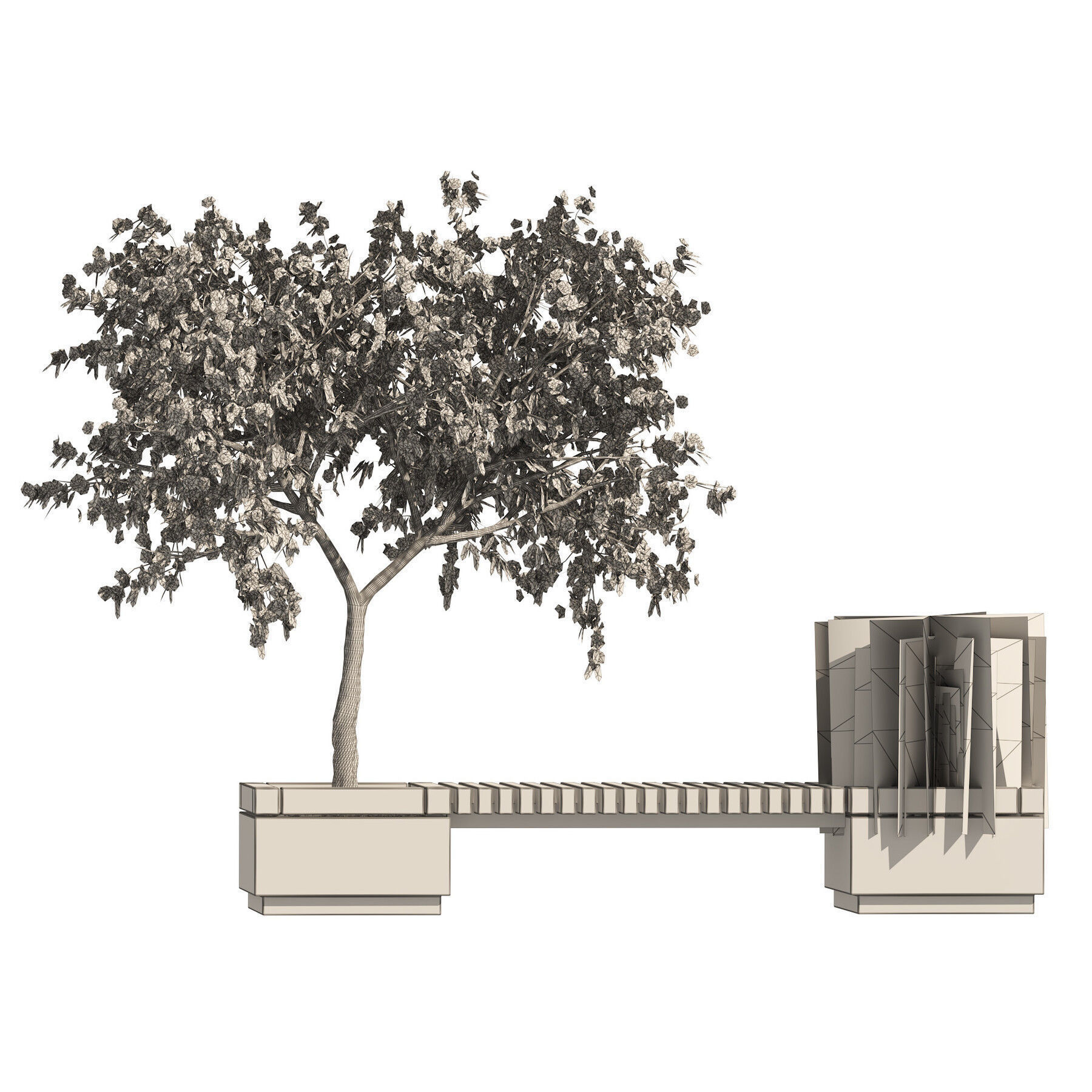 Contemporary Park and Plaza Furnishings 3D Model Collection_38