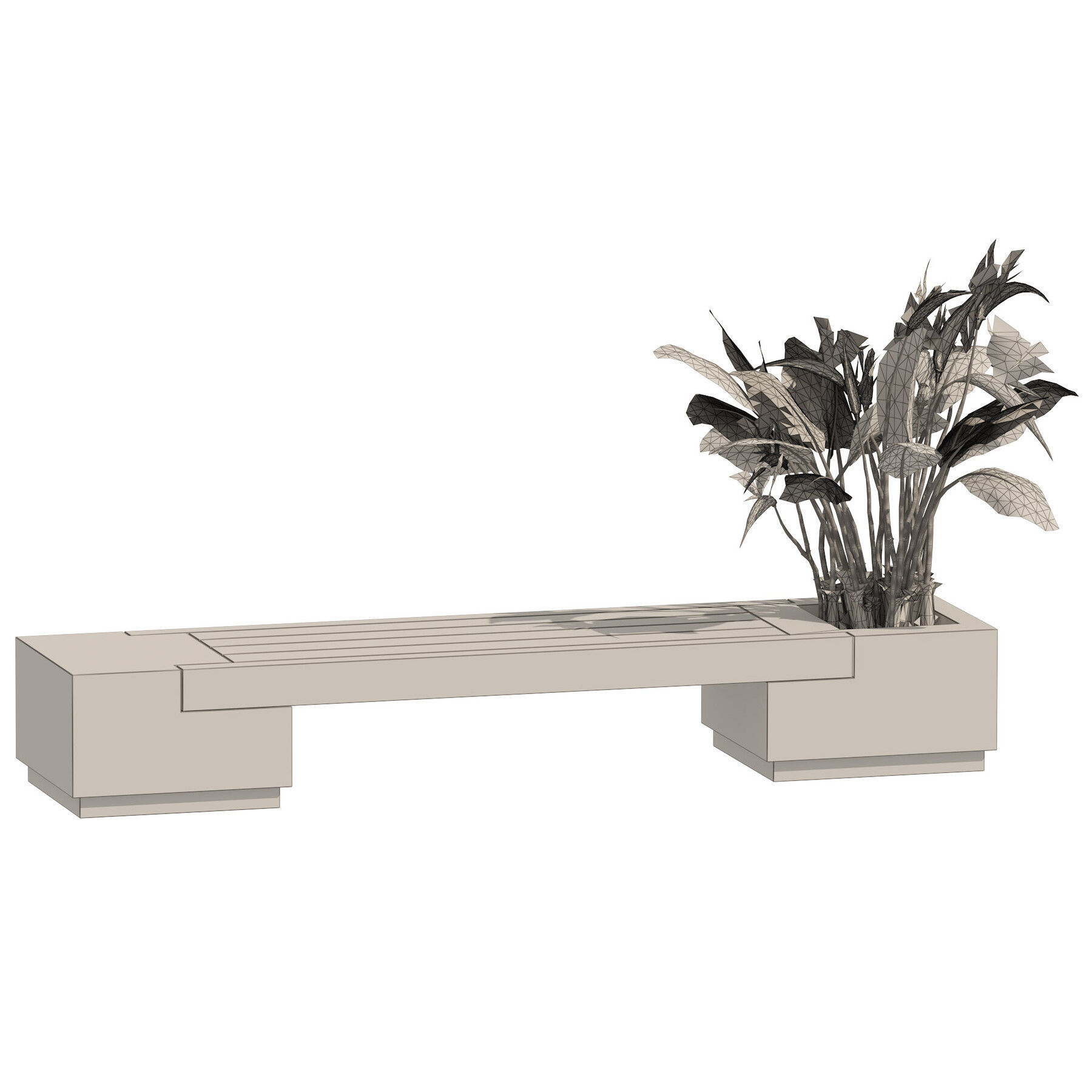 Contemporary Park and Plaza Furnishings 3D Model Collection_12