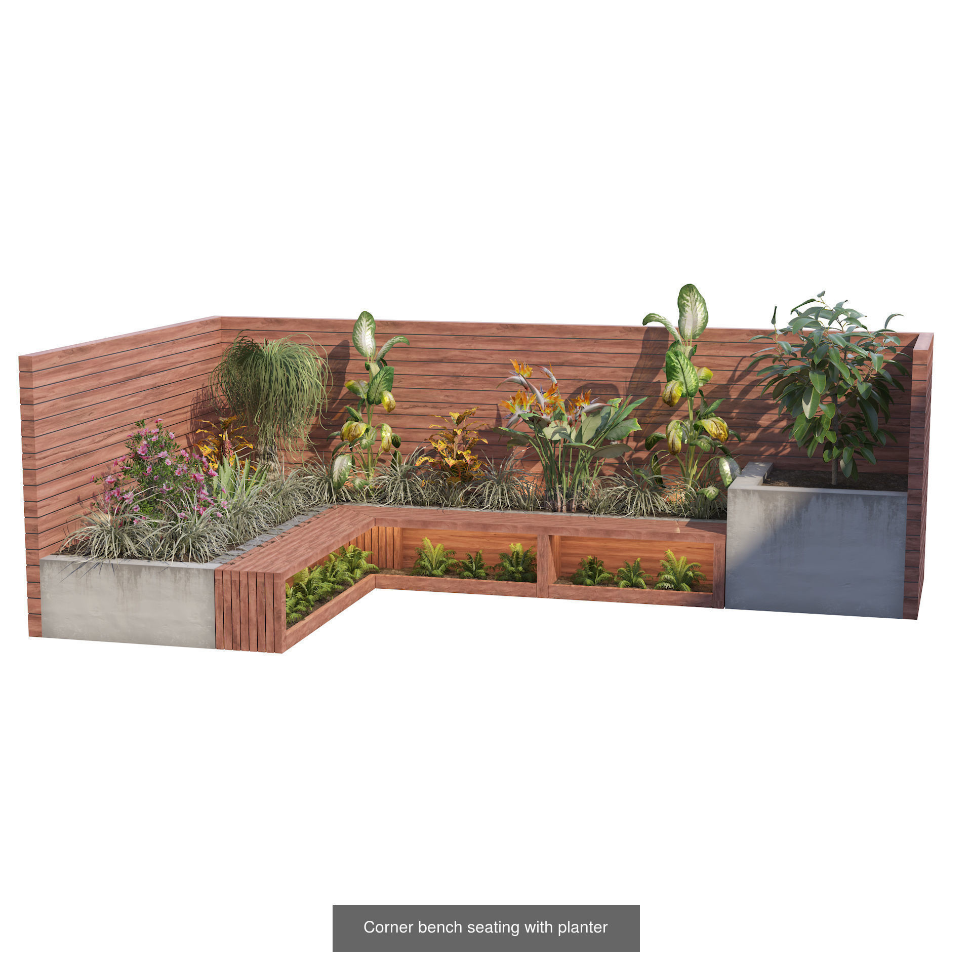 Contemporary Park and Plaza Furnishings 3D Model Collection_33