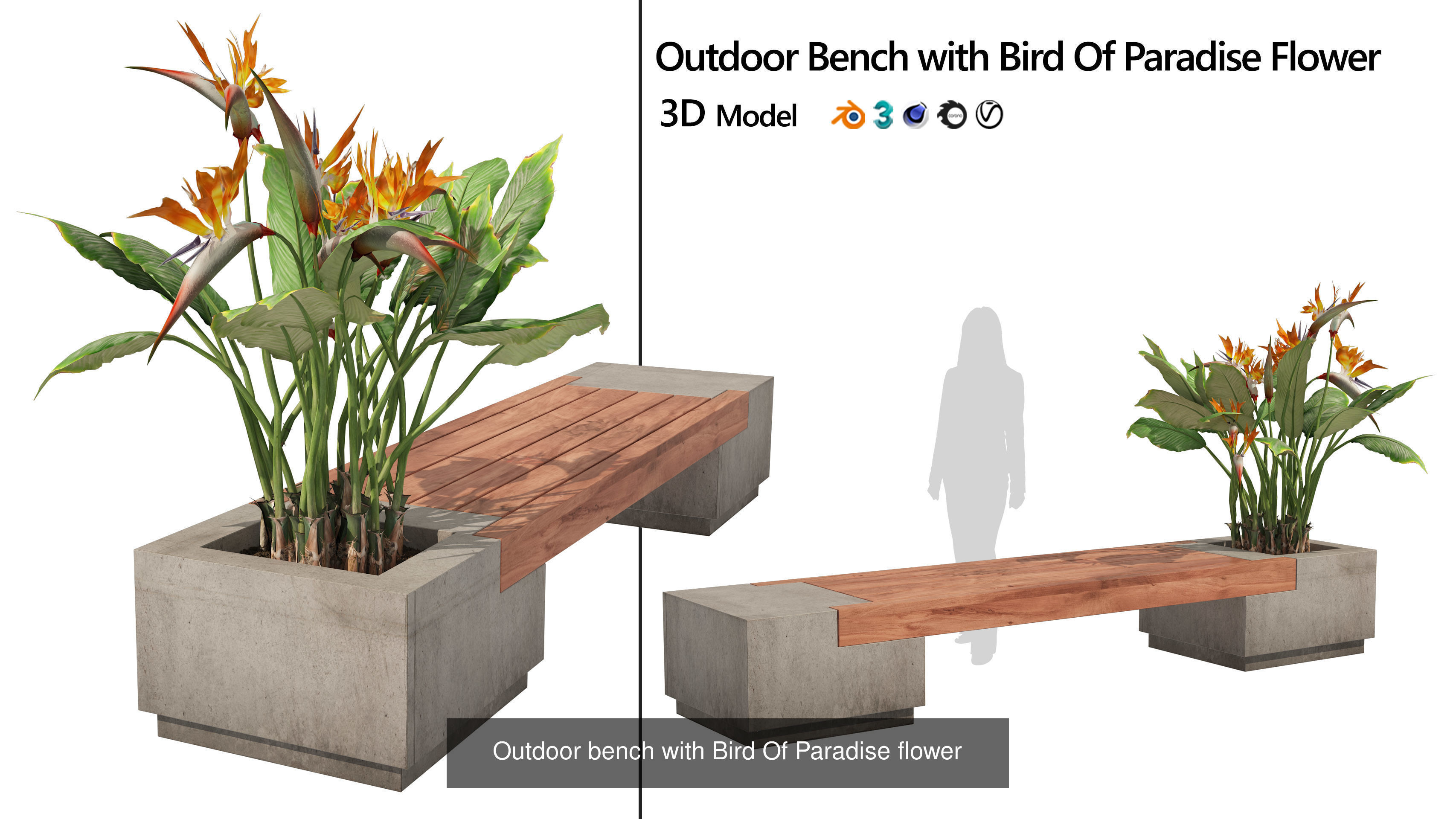 Contemporary Park and Plaza Furnishings 3D Model Collection_23