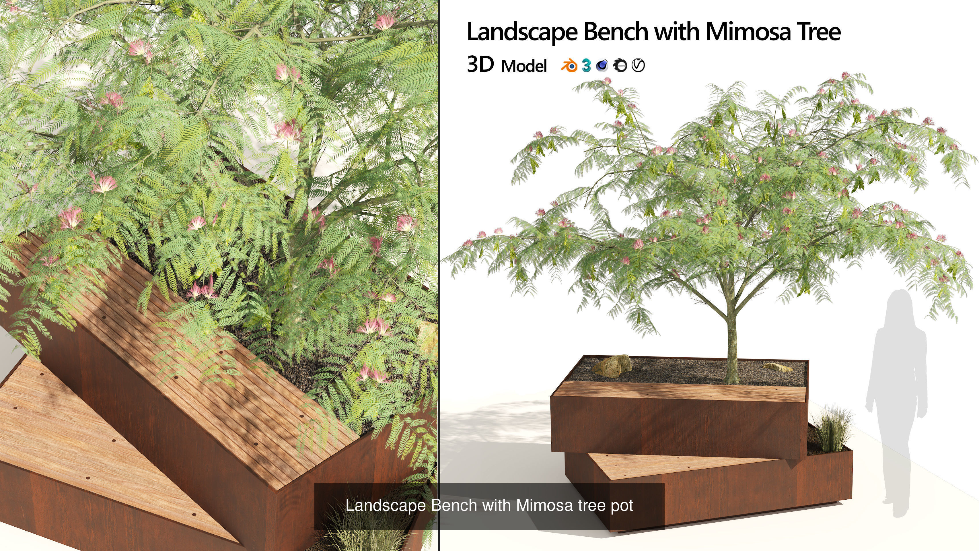 Contemporary Park and Plaza Furnishings 3D Model Collection_17