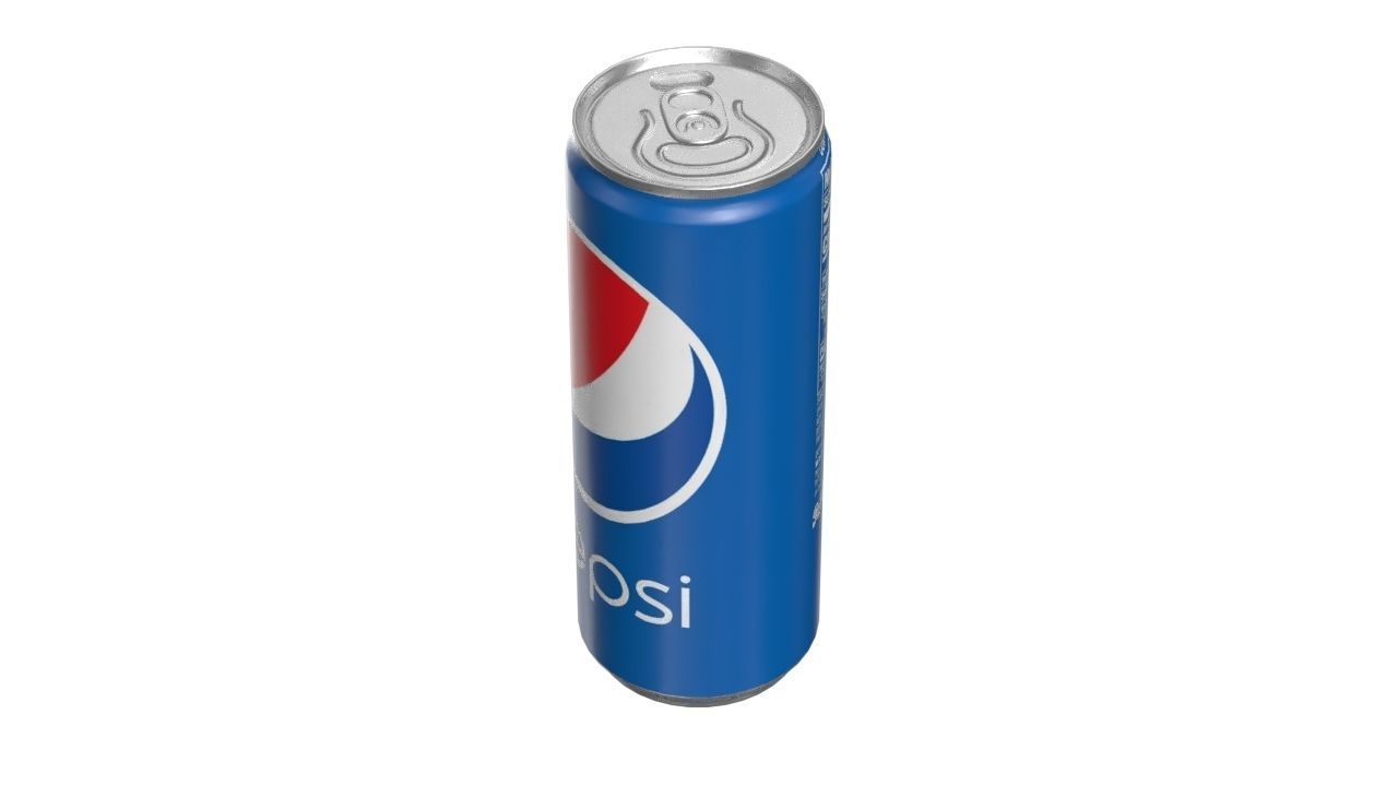 Pepsi Drink Can Slim 250ml 02 Low-poly 3D model_7