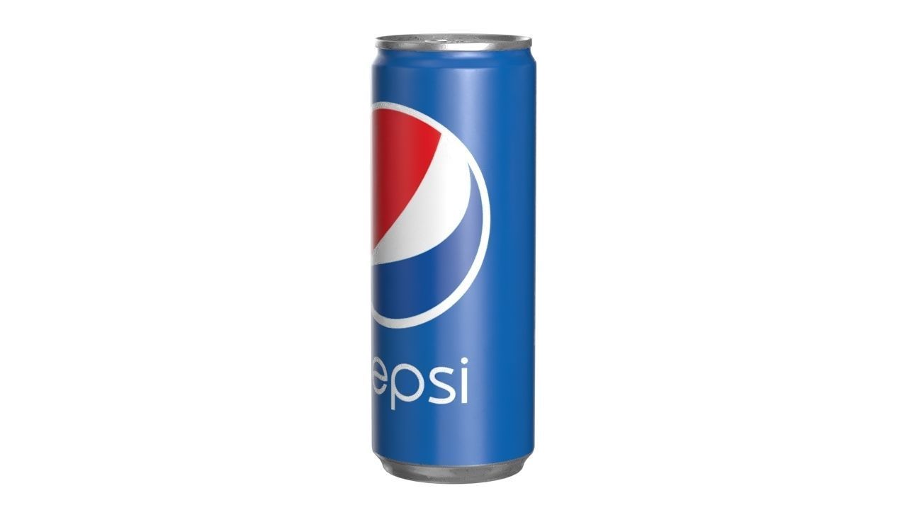 Pepsi Drink Can Slim 250ml 02 Low-poly 3D model_6