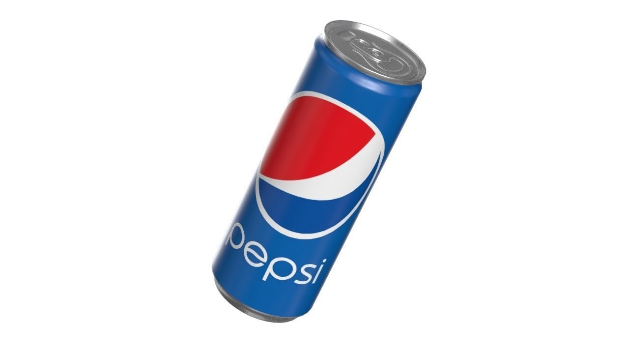 Pepsi Drink Can Slim 250ml 02 Low-poly 3D model_8