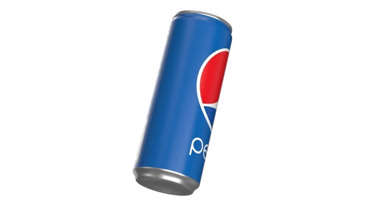 Pepsi Drink Can Slim 250ml 02 Low-poly 3D model_10