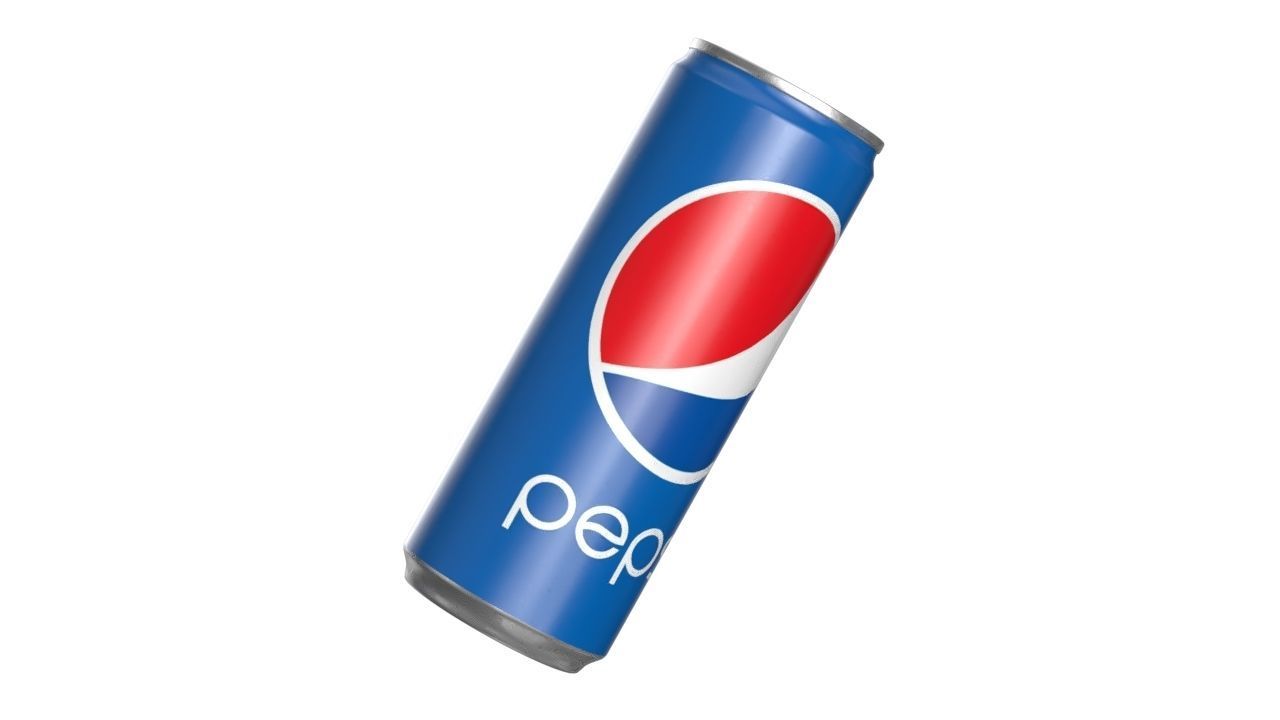 Pepsi Drink Can Slim 250ml 02 Low-poly 3D model_9