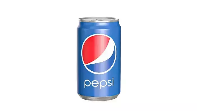 Pepsi Drink Can Sleek 200ml 03 Low-poly 3D model