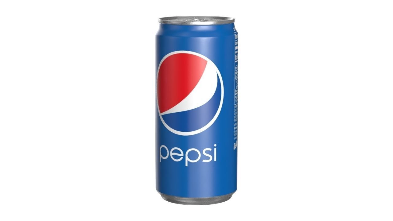 Pepsi Drink Can Sleek 250ml 04 Low-poly 3D model_4