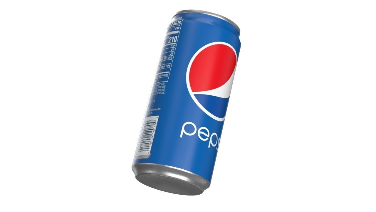 Pepsi Drink Can Sleek 250ml 04 Low-poly 3D model_10