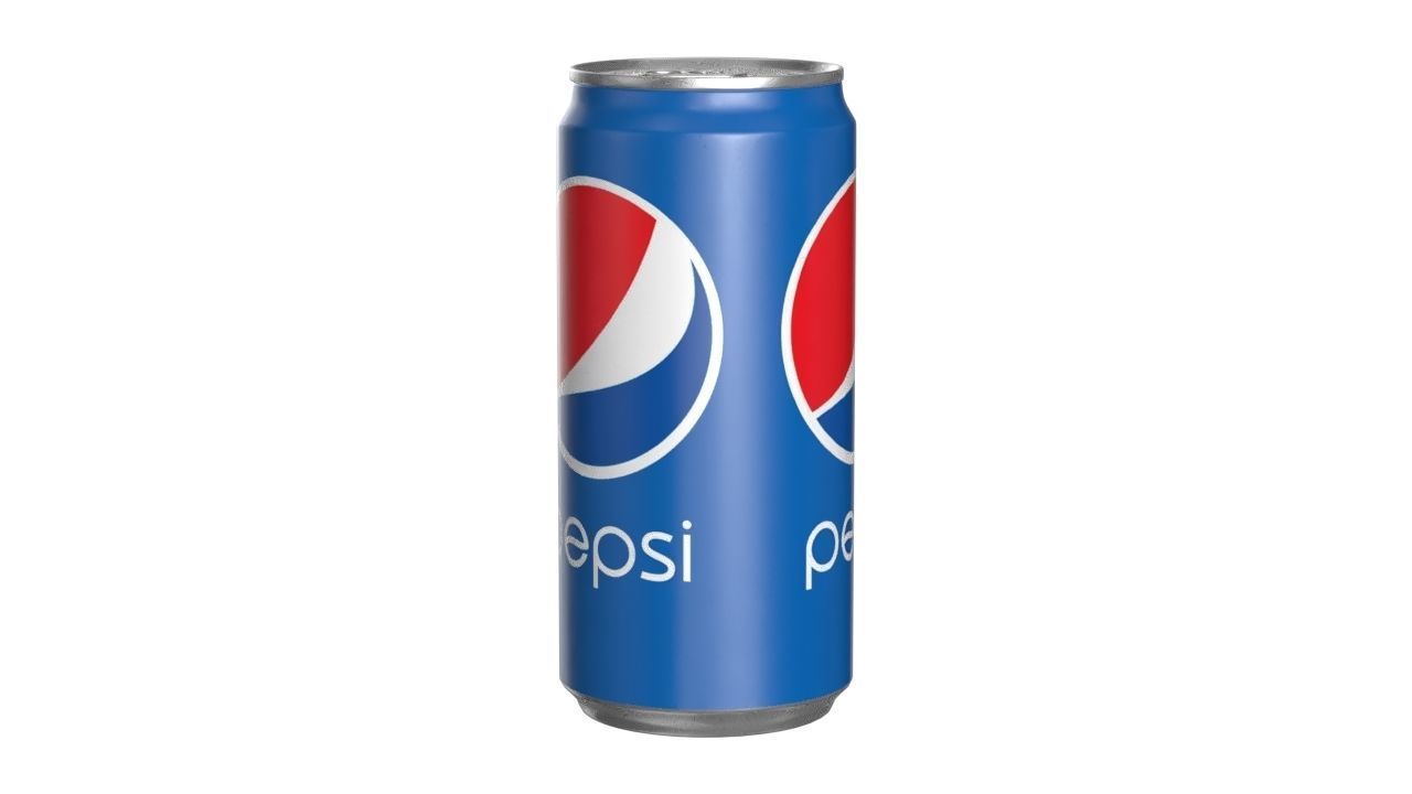Pepsi Drink Can Sleek 250ml 04 Low-poly 3D model_6