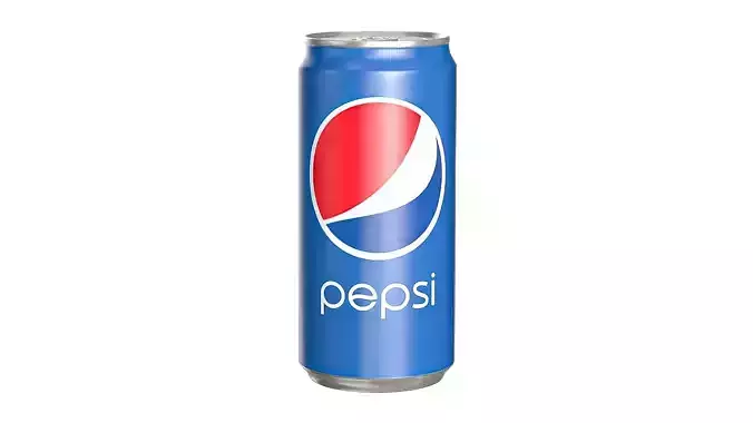 Pepsi Drink Can Sleek 250ml 04 Low-poly 3D model