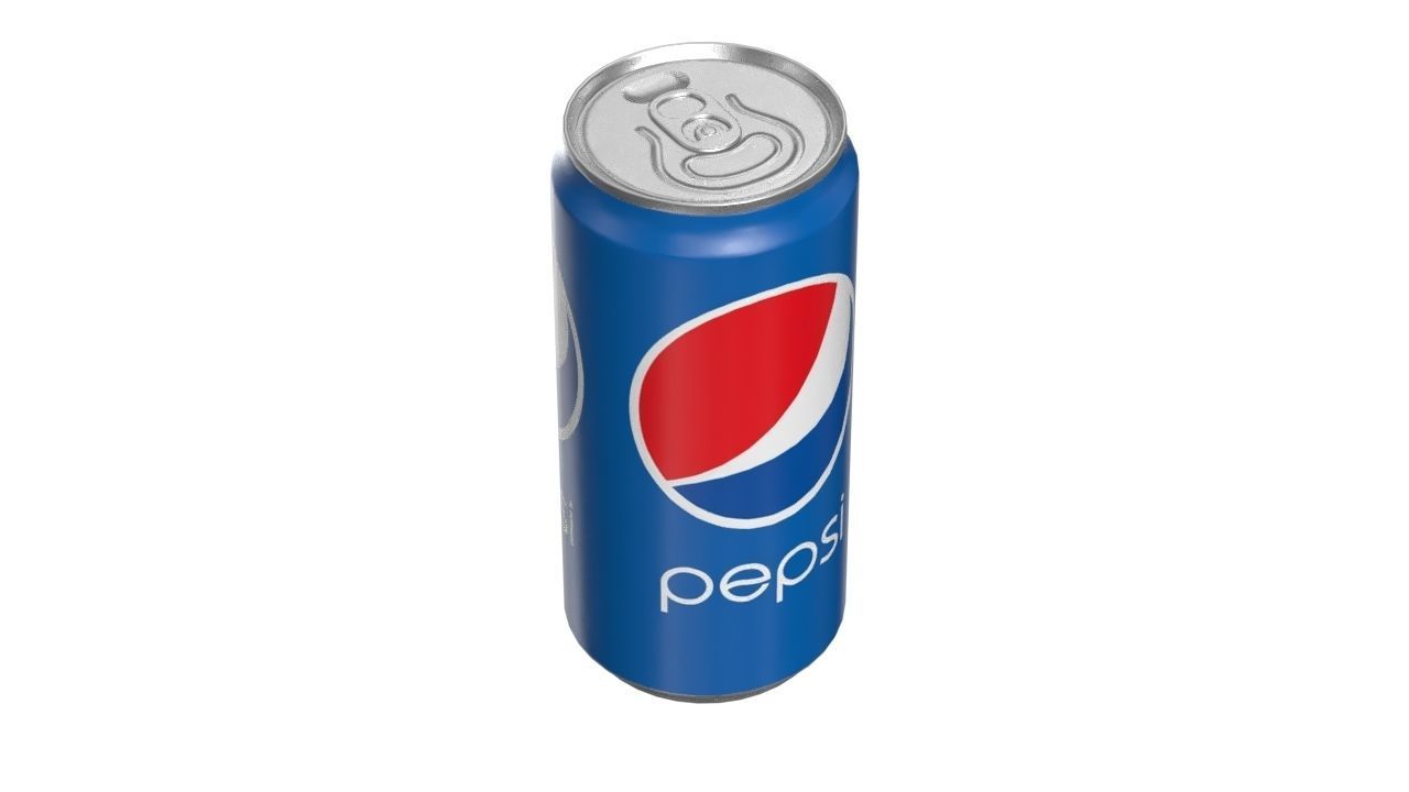 Pepsi Drink Can Sleek 250ml 04 Low-poly 3D model_7