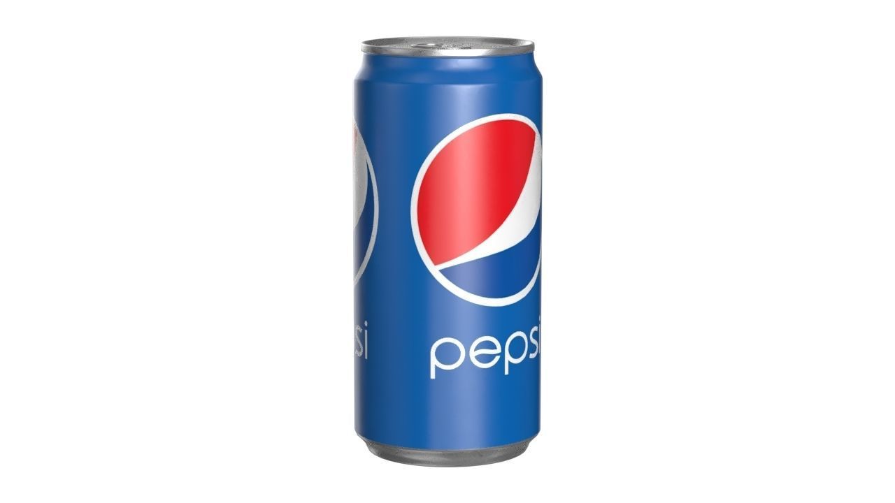 Pepsi Drink Can Sleek 250ml 04 Low-poly 3D model_5