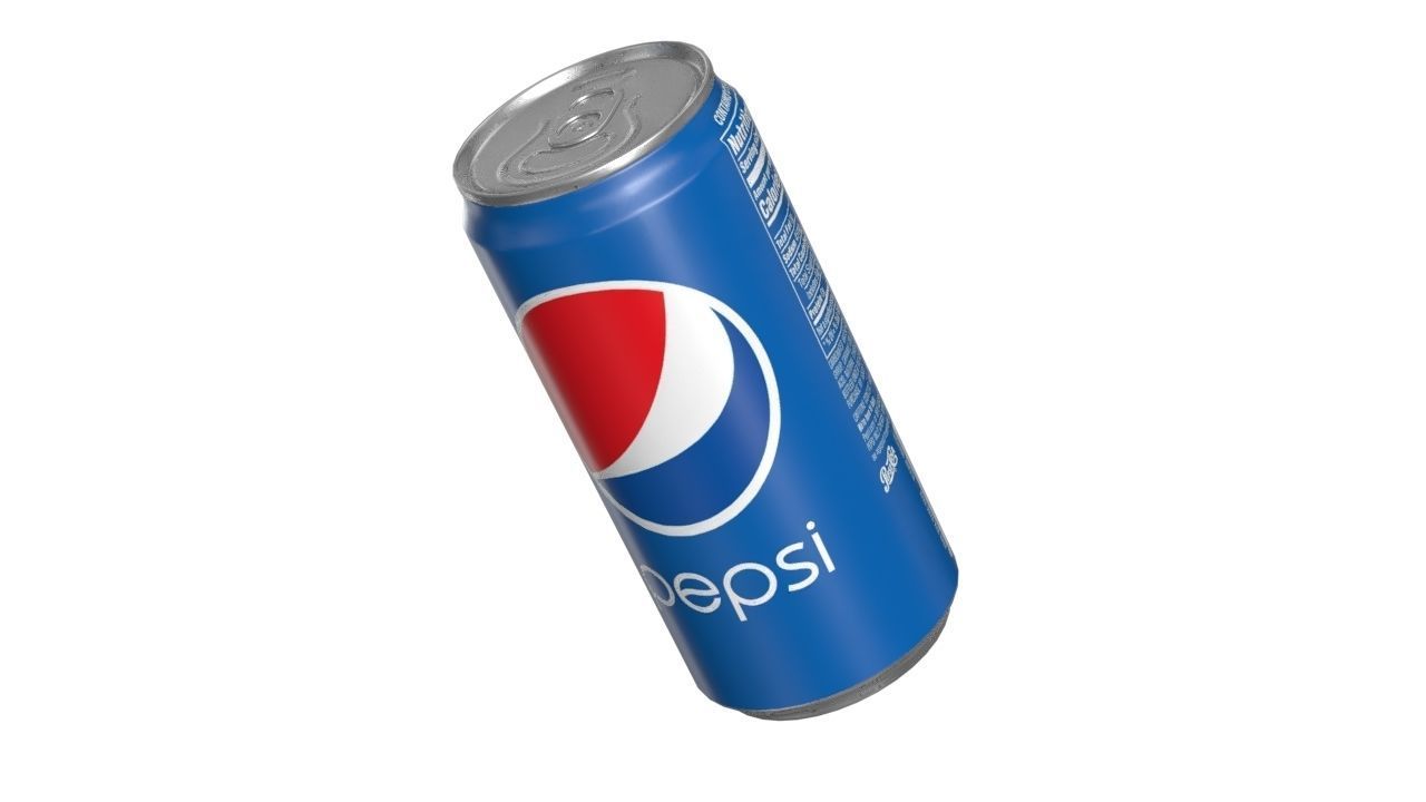 Pepsi Drink Can Sleek 250ml 04 Low-poly 3D model_13