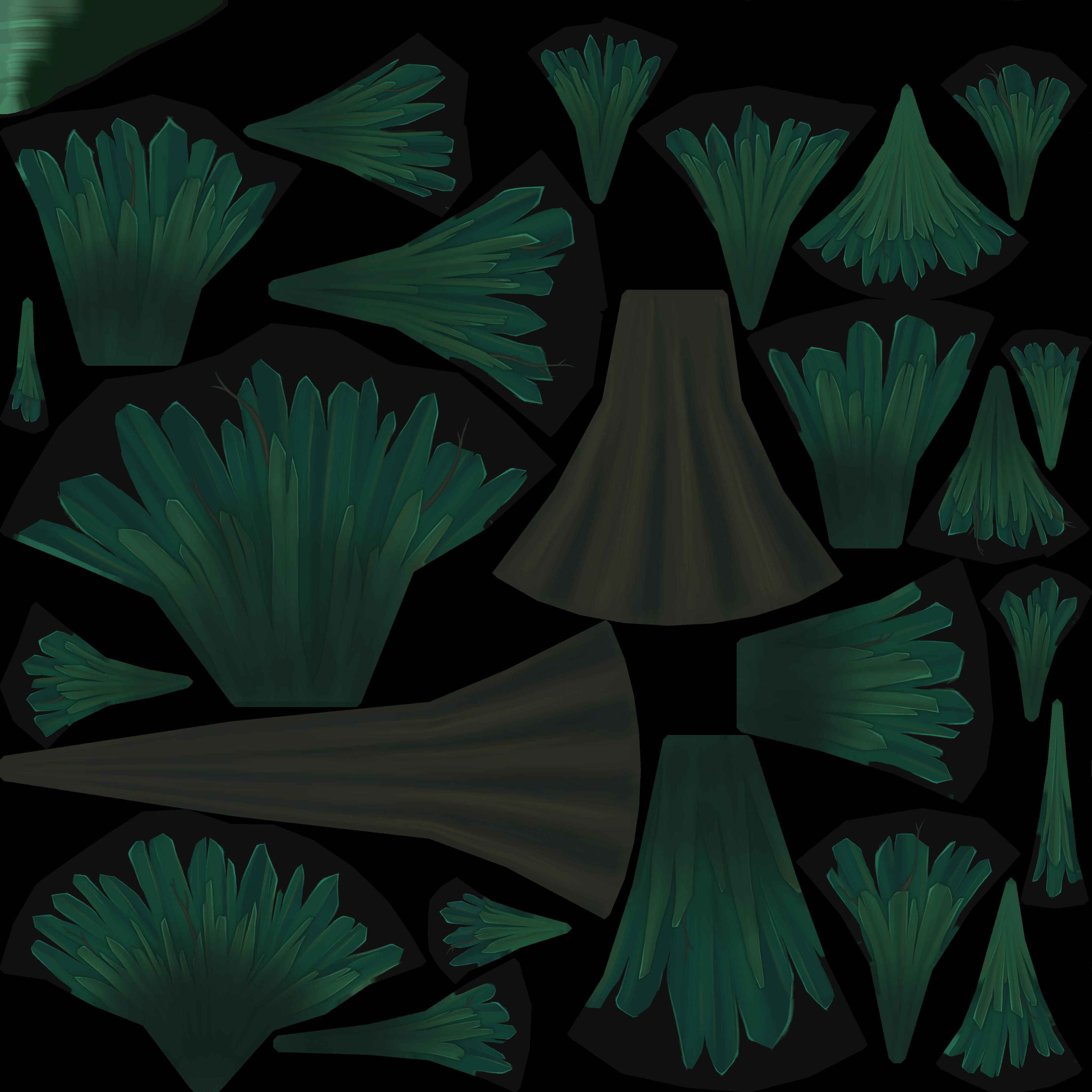 Stylized pine Low-poly 3D model_11