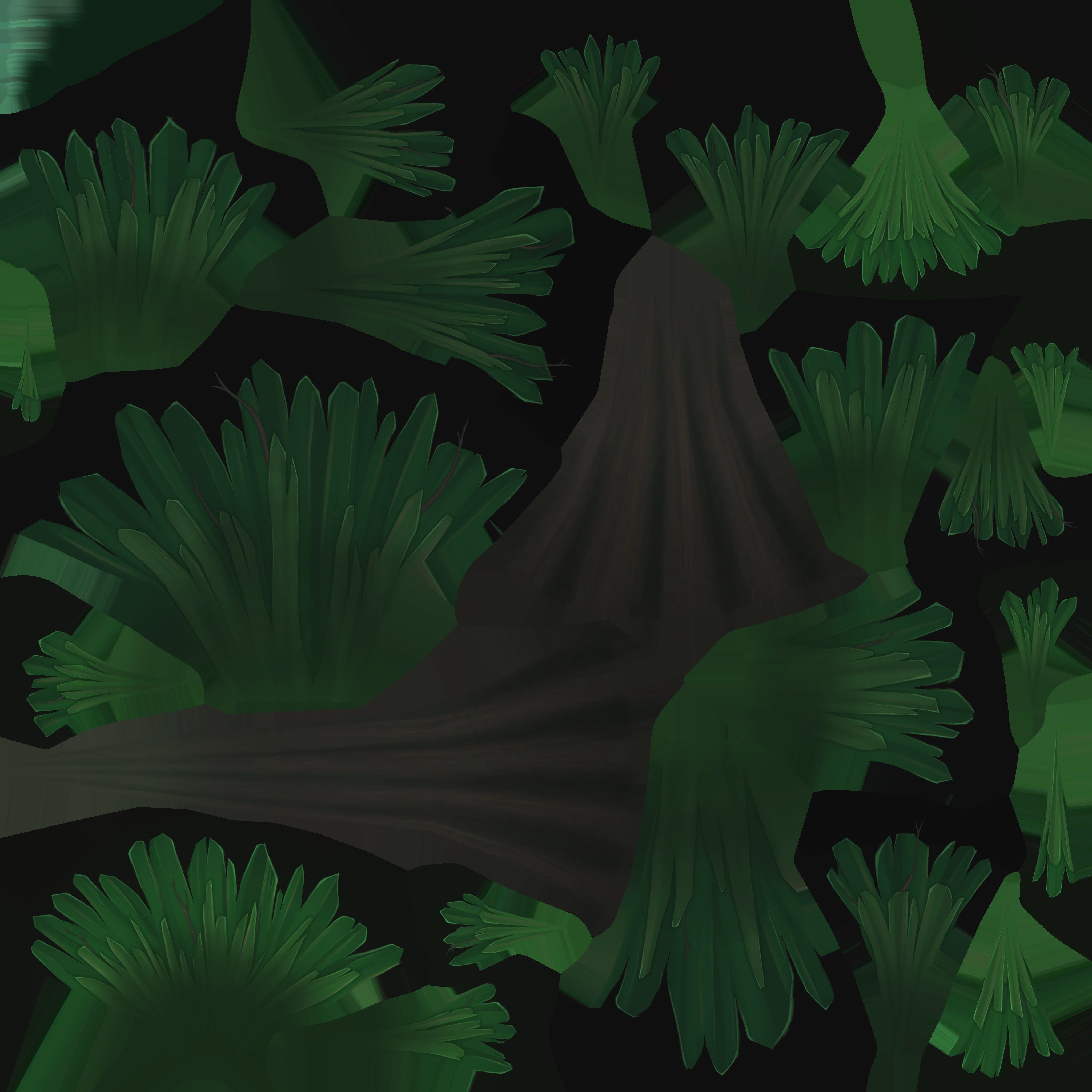 Stylized pine Low-poly 3D model_12