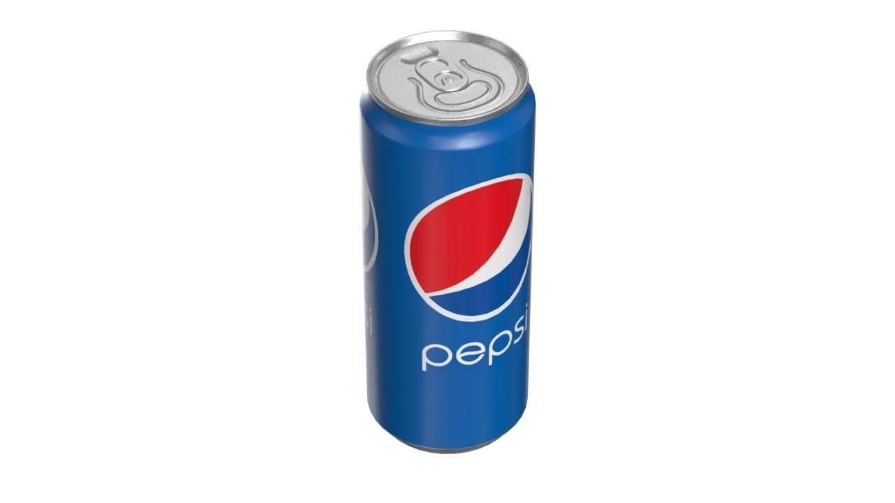 Pepsi Drink Can Sleek 310ml 06 Low-poly 3D model_7