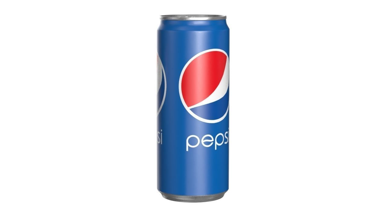 Pepsi Drink Can Sleek 310ml 06 Low-poly 3D model_5