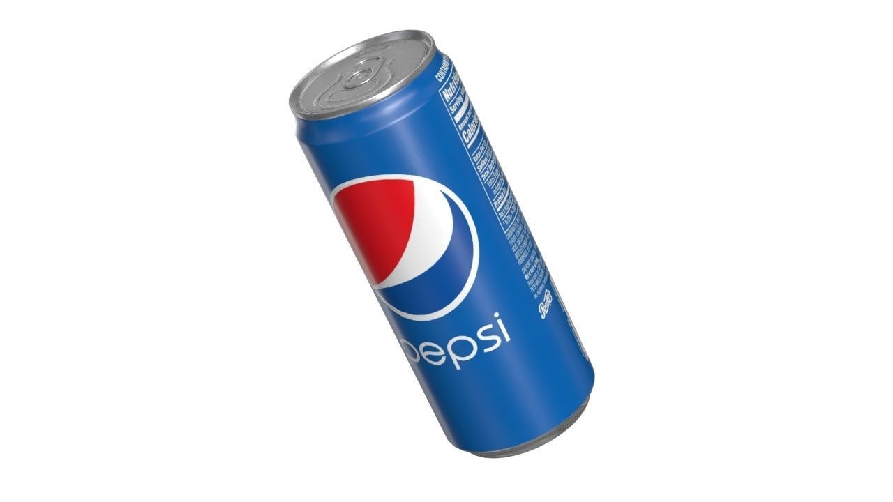 Pepsi Drink Can Sleek 310ml 06 Low-poly 3D model_14