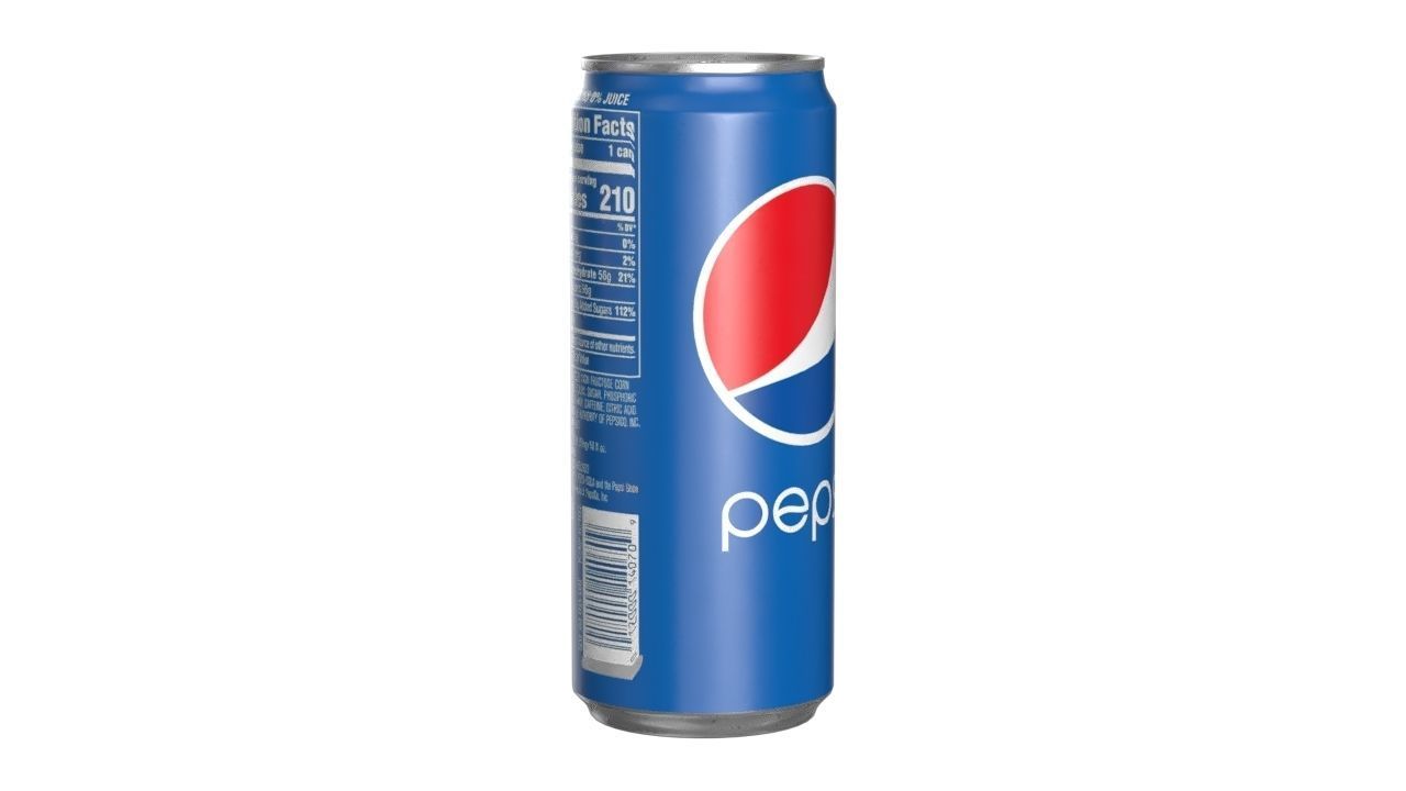 Pepsi Drink Can Sleek 310ml 06 Low-poly 3D model_1