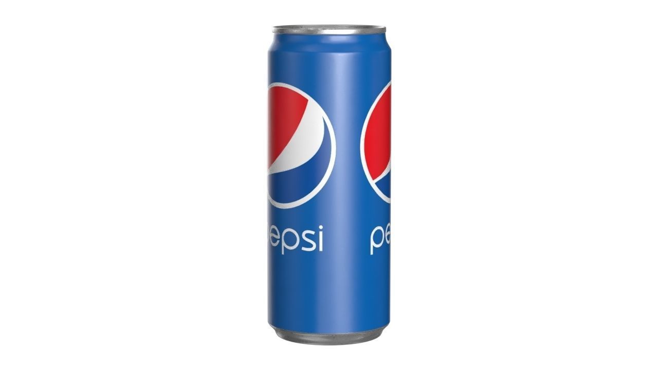 Pepsi Drink Can Sleek 310ml 06 Low-poly 3D model_6
