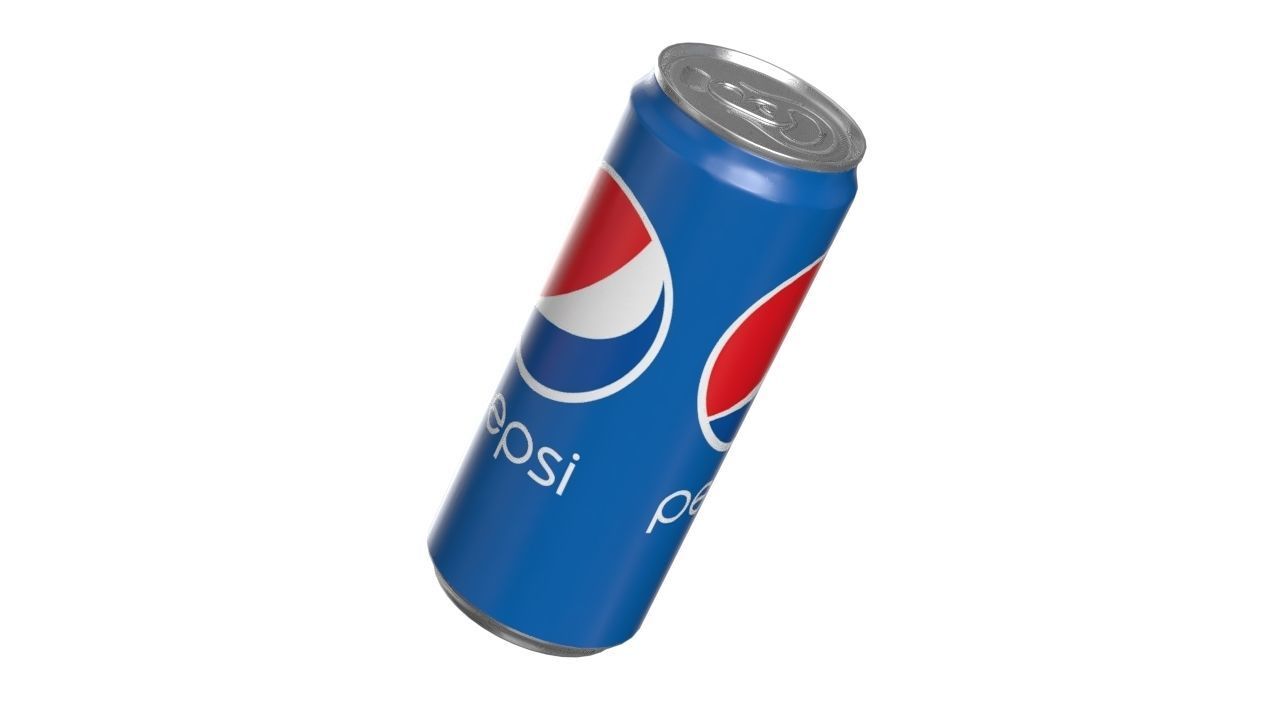 Pepsi Drink Can Sleek 310ml 06 Low-poly 3D model_8