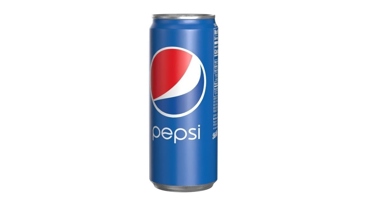 Pepsi Drink Can Sleek 310ml 06 Low-poly 3D model_4