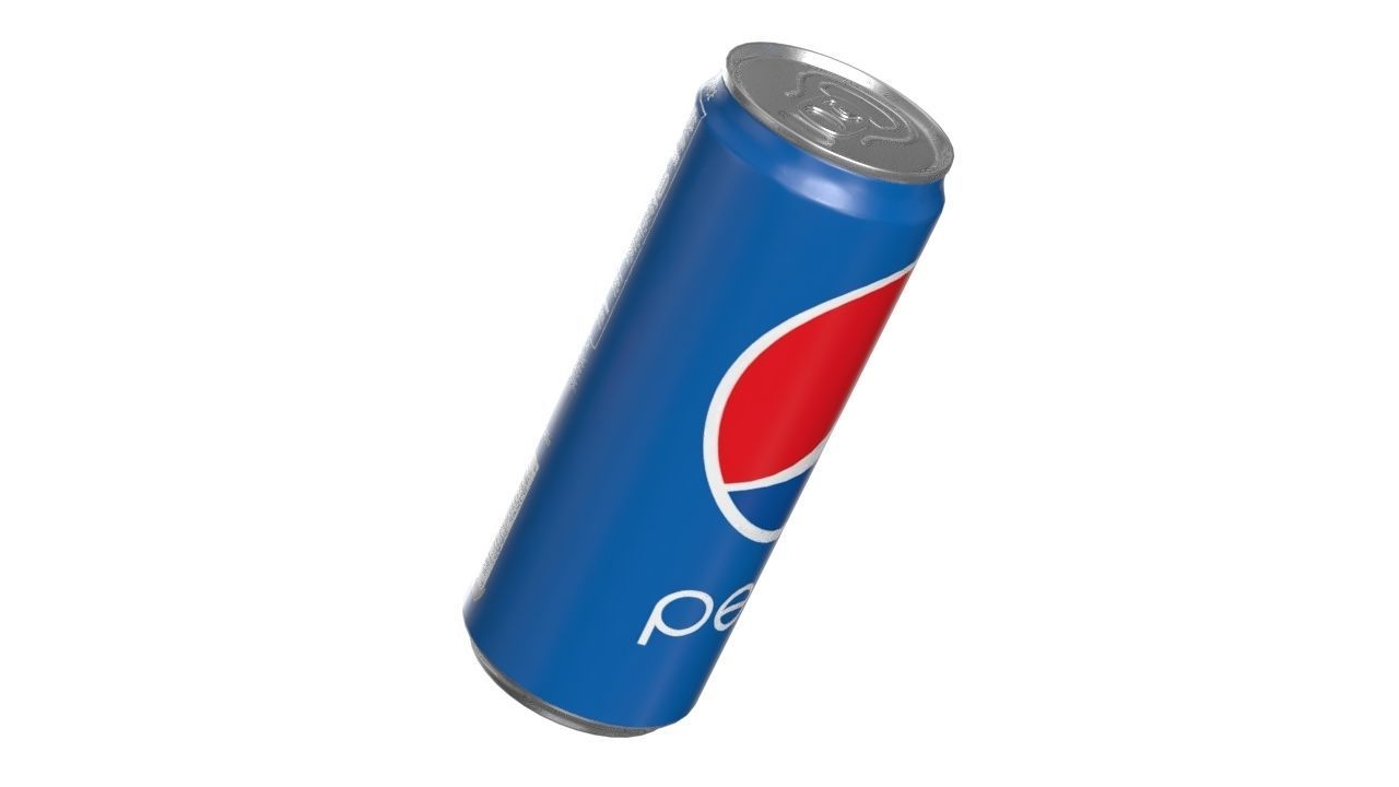 Pepsi Drink Can Sleek 330ml 07 Low-poly 3D model_8