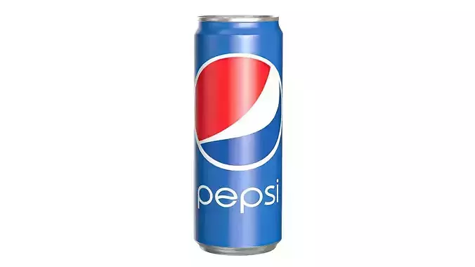 Pepsi Drink Can Sleek 330ml 07 Low-poly 3D model