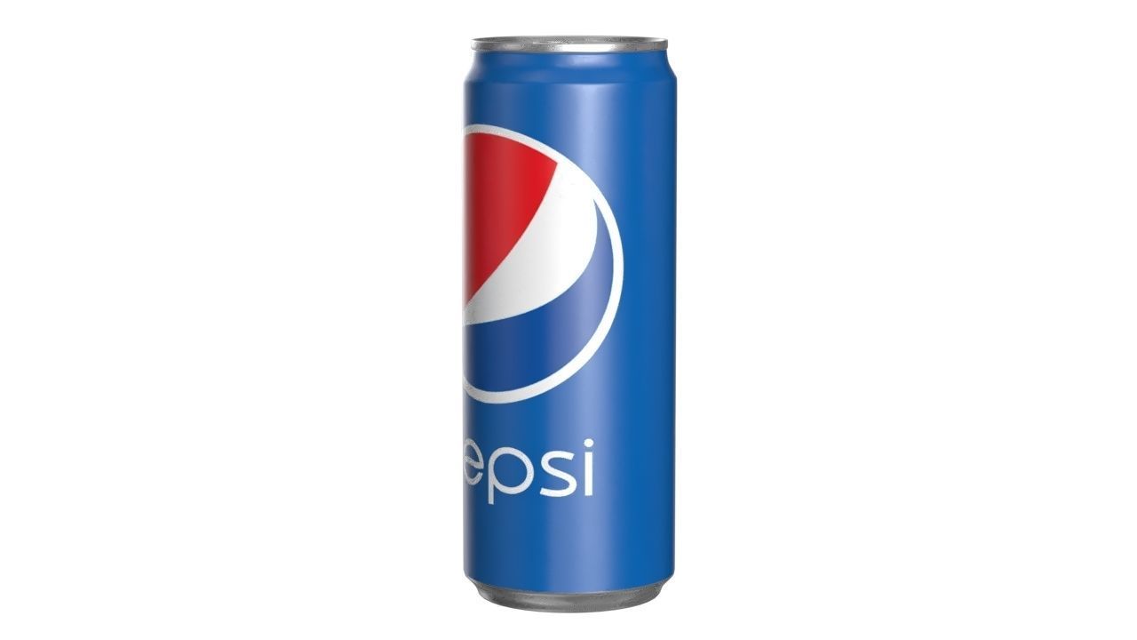 Pepsi Drink Can Sleek 330ml 07 Low-poly 3D model_6