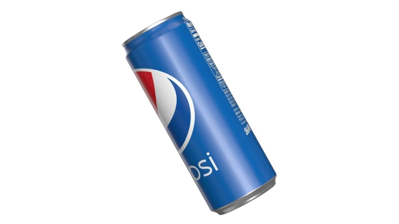 Pepsi Drink Can Sleek 330ml 07 Low-poly 3D model_12