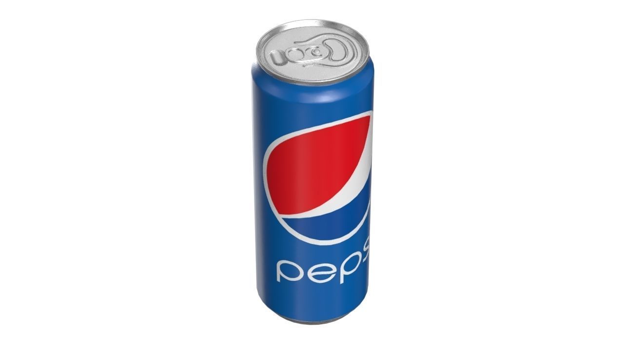 Pepsi Drink Can Sleek 330ml 07 Low-poly 3D model_7
