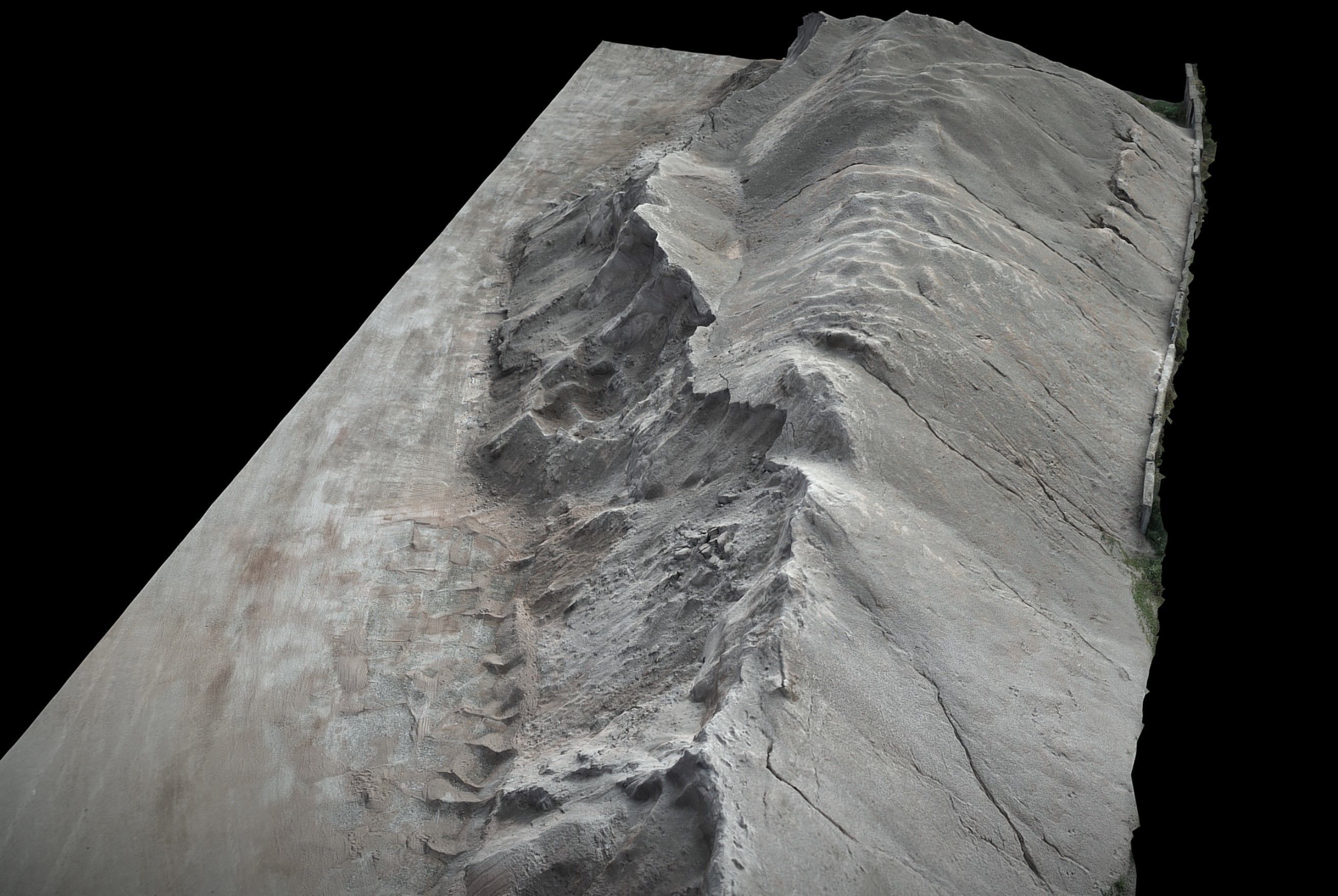 construction-site sand piles ground photogrammetry Low-poly 3D model_3