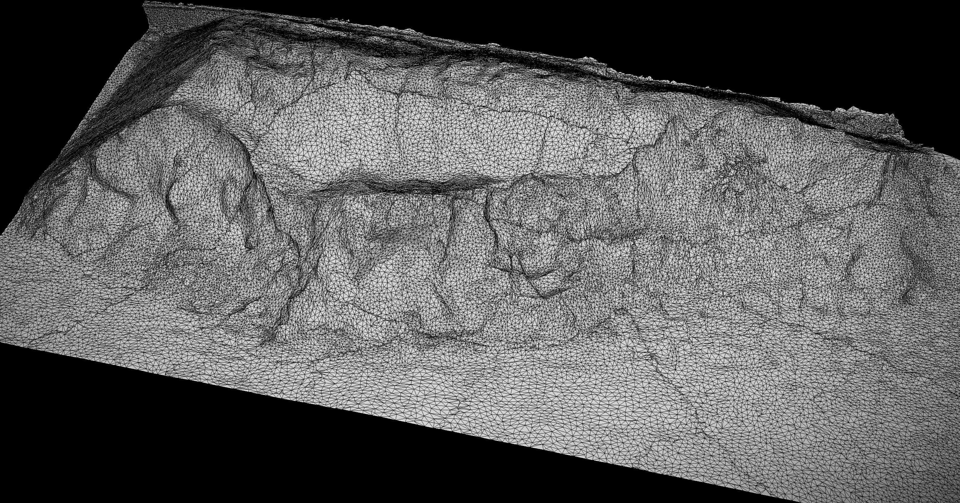 construction-site sand piles ground photogrammetry Low-poly 3D model_5
