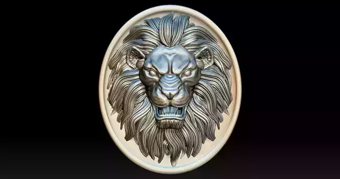 Lion Pendant 1 3D print model 3D print model