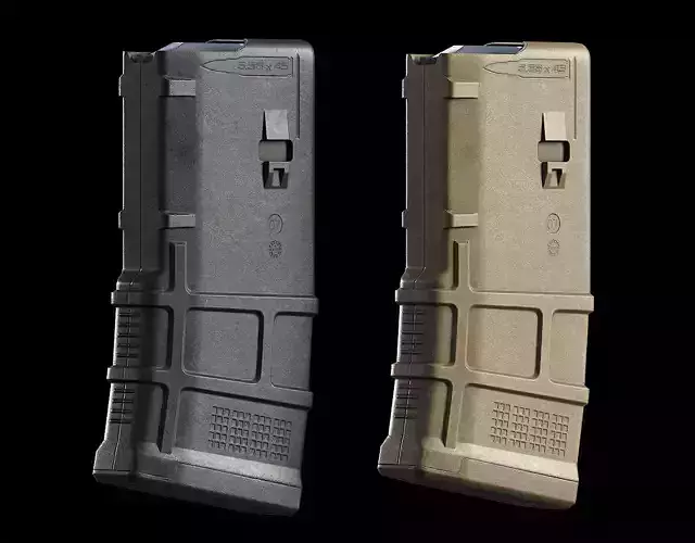 Magpul PMag20 Gen3 Magazine Low-poly 3D model
