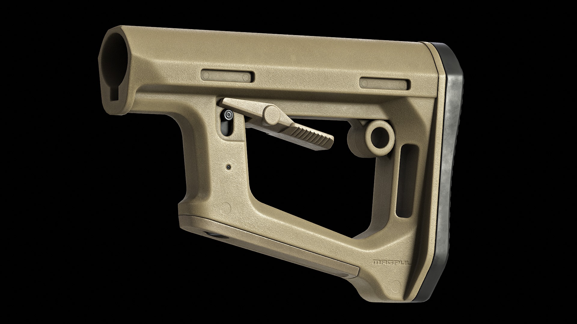 Magpul DT-PR Carbine Stock Low-poly 3D model_3