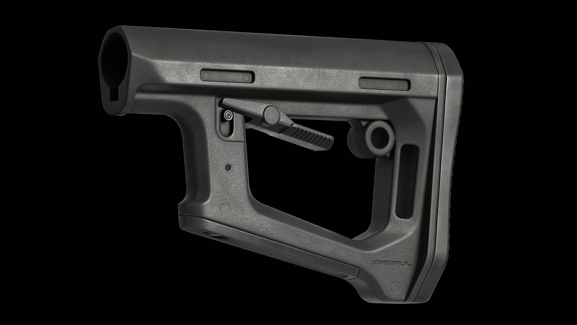 Magpul DT-PR Carbine Stock Low-poly 3D model_1