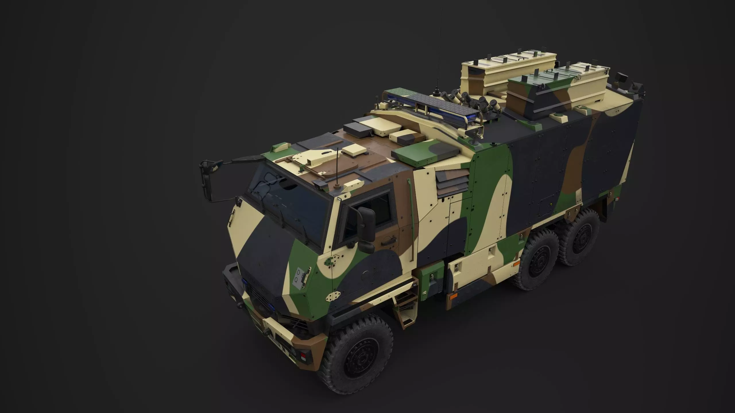 Mowag Durro III  Camouflage Low-poly 3D model_0