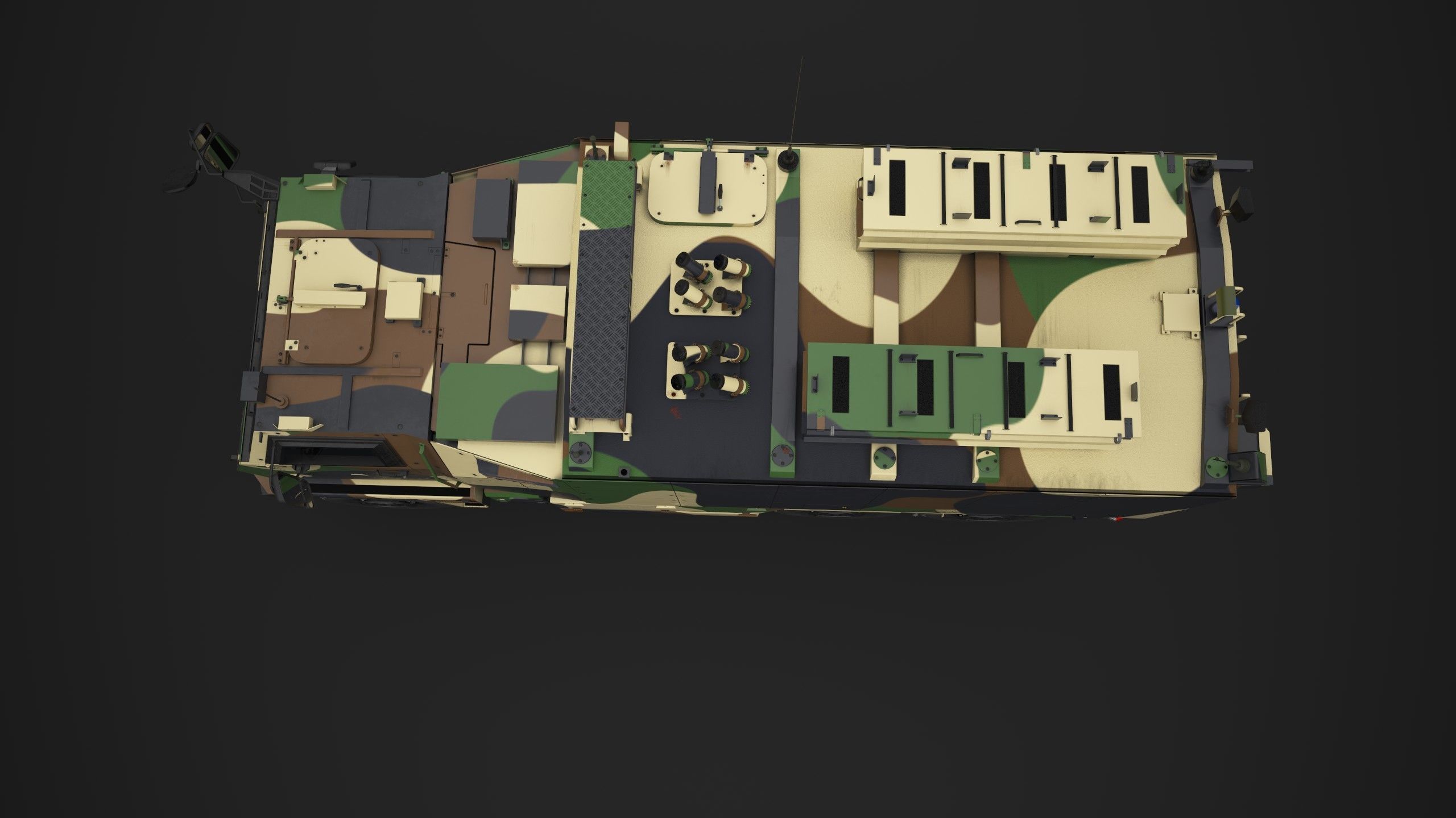 Mowag Durro III  Camouflage Low-poly 3D model_4