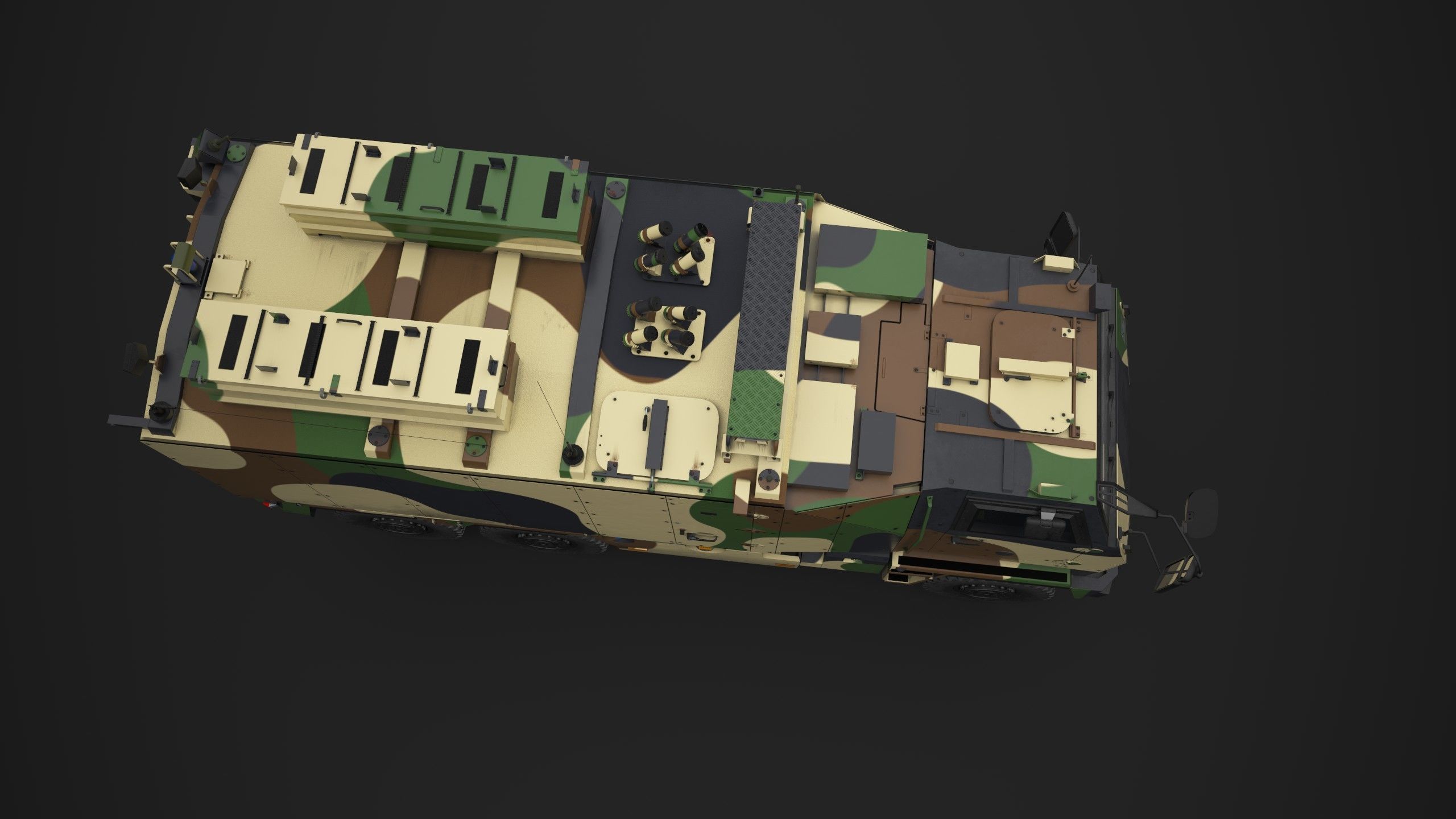 Mowag Durro III  Camouflage Low-poly 3D model_2