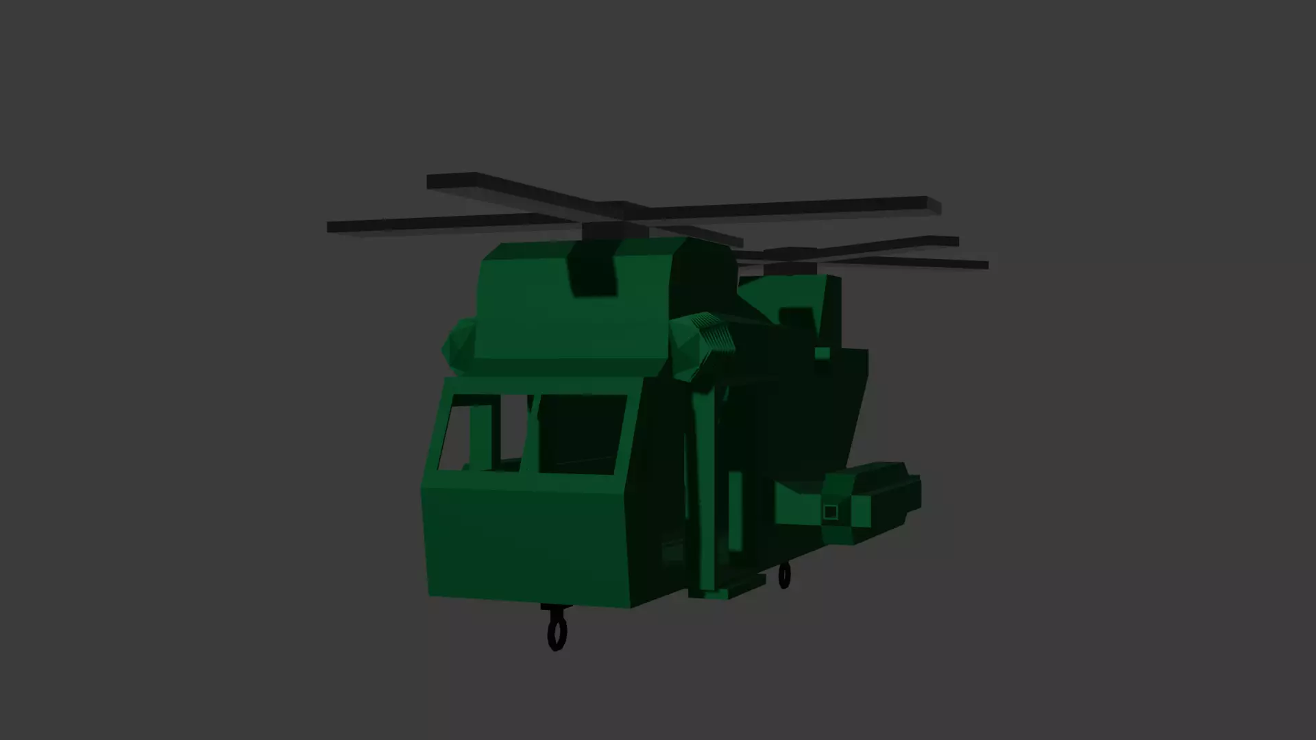 Low Poly Cargobob Free low-poly 3D model