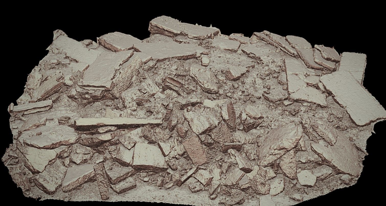 concrete slabs constr-site debris ruins terrain photogrammetry Low-poly 3D model_4