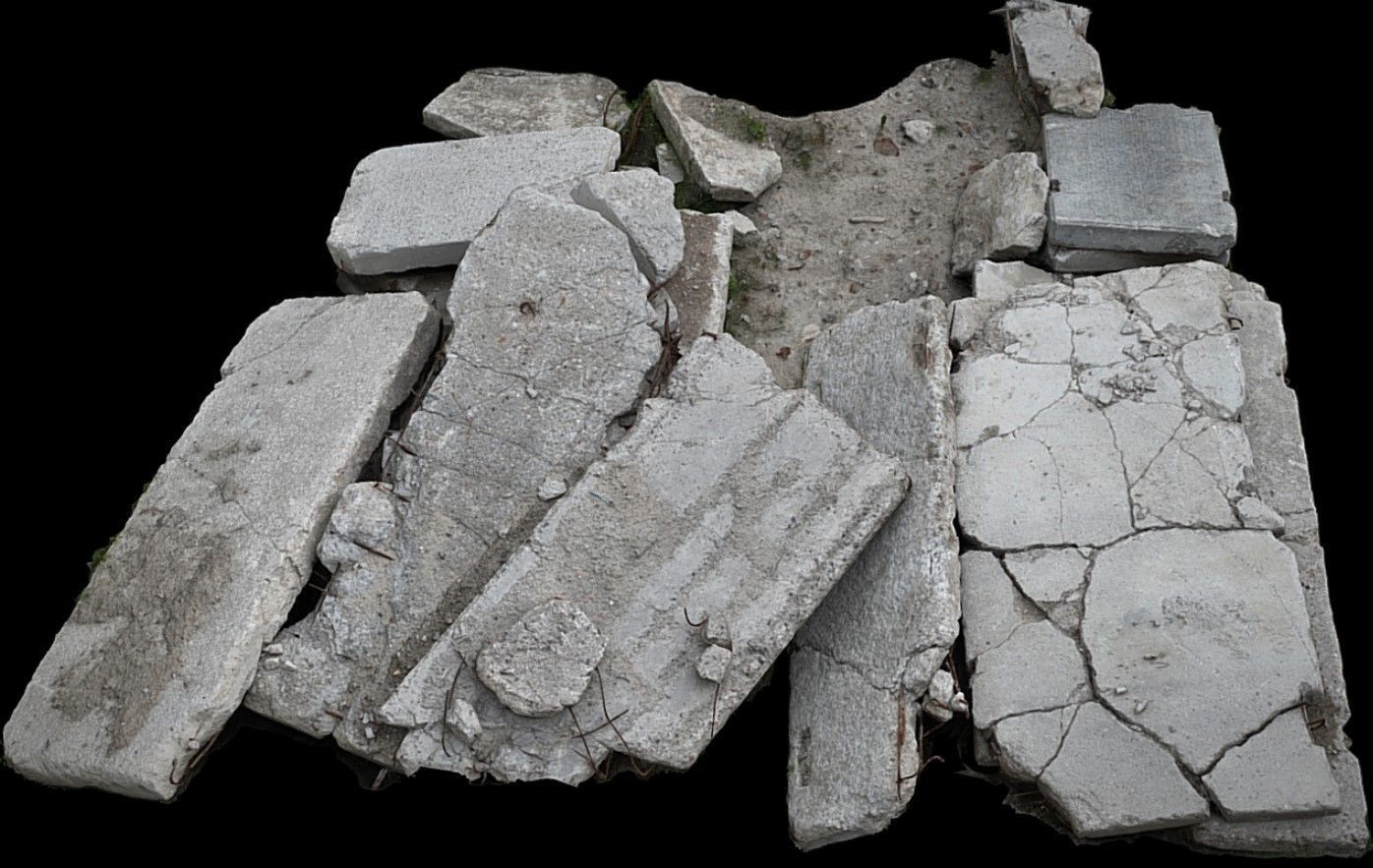 concrete slabs constr-site ruins debris pack photogrammetry Low-poly 3D model_2