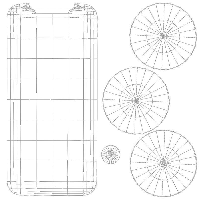 iPhone 12 pro Low-poly 3D model_35